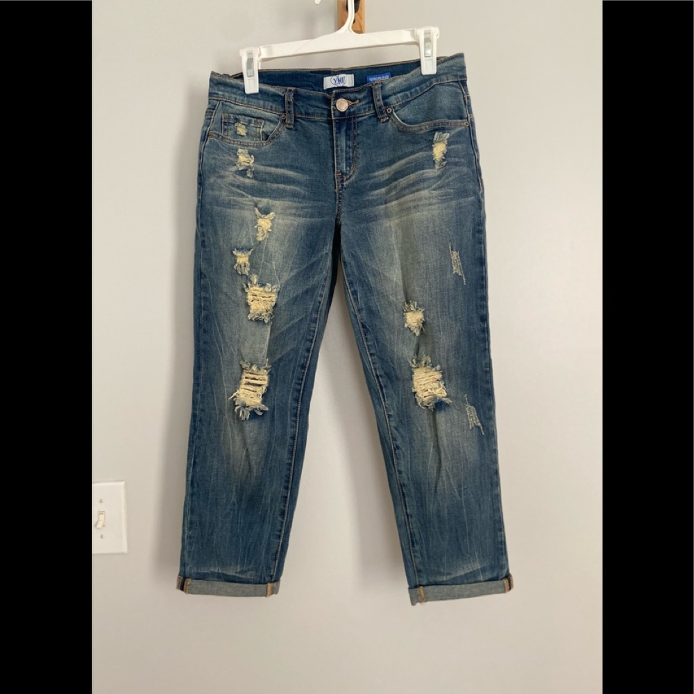 YMI cropped girlfriend jeans
